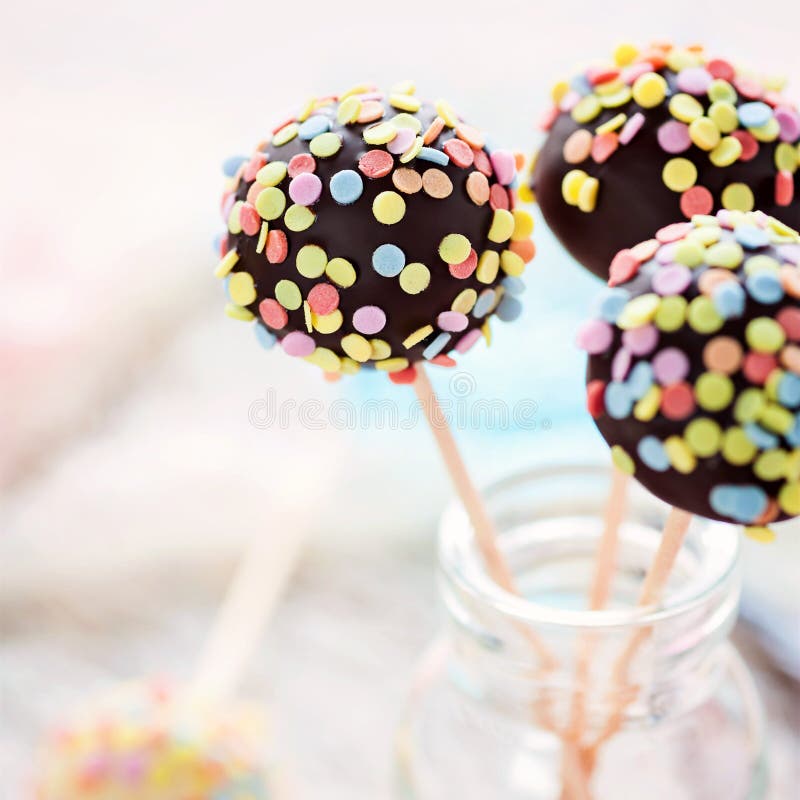 Cake pops stock photo. Image of pops, white, popsicle 53270764