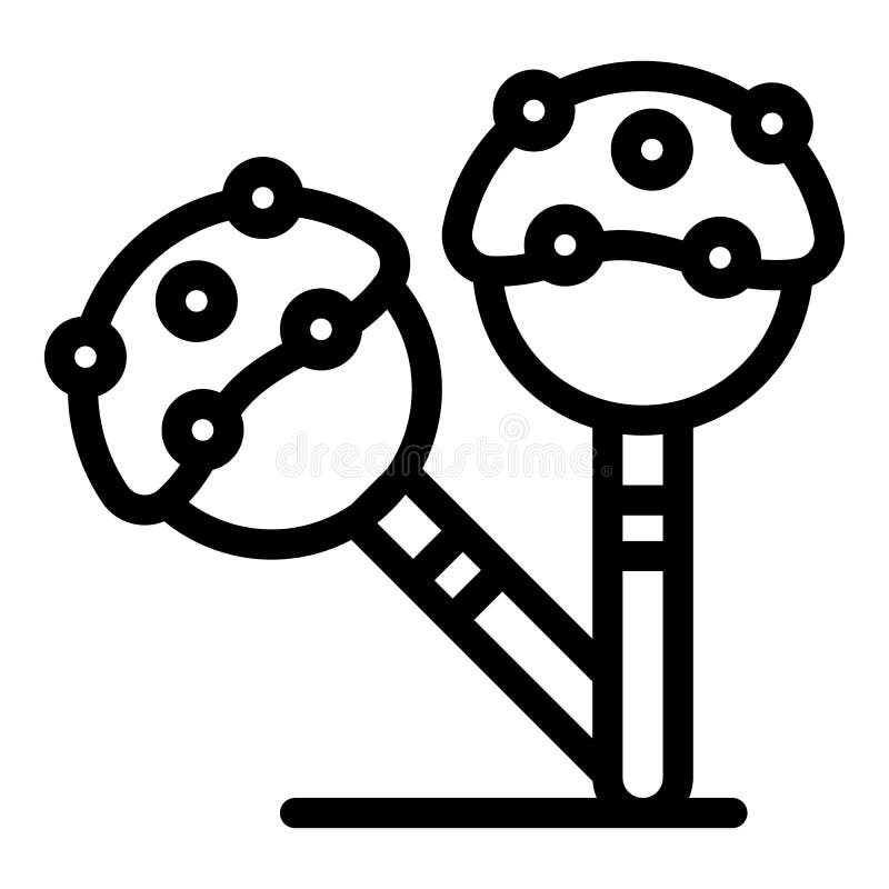 Cake Pops Icon Outline Vector. Candy Pop Stock Illustration