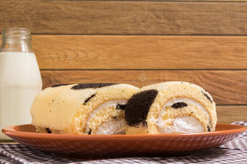 Cake Roll stock image. Image of dish, dessert, pastry 55803757