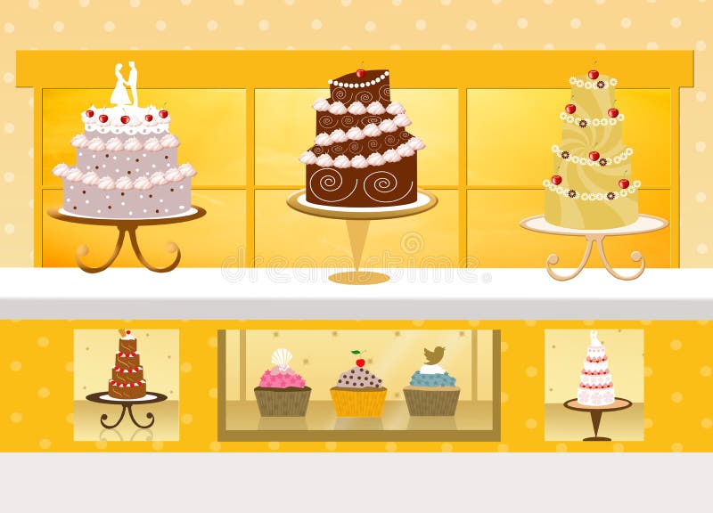 Cake shop stock illustration. Illustration of food, retail 35169186