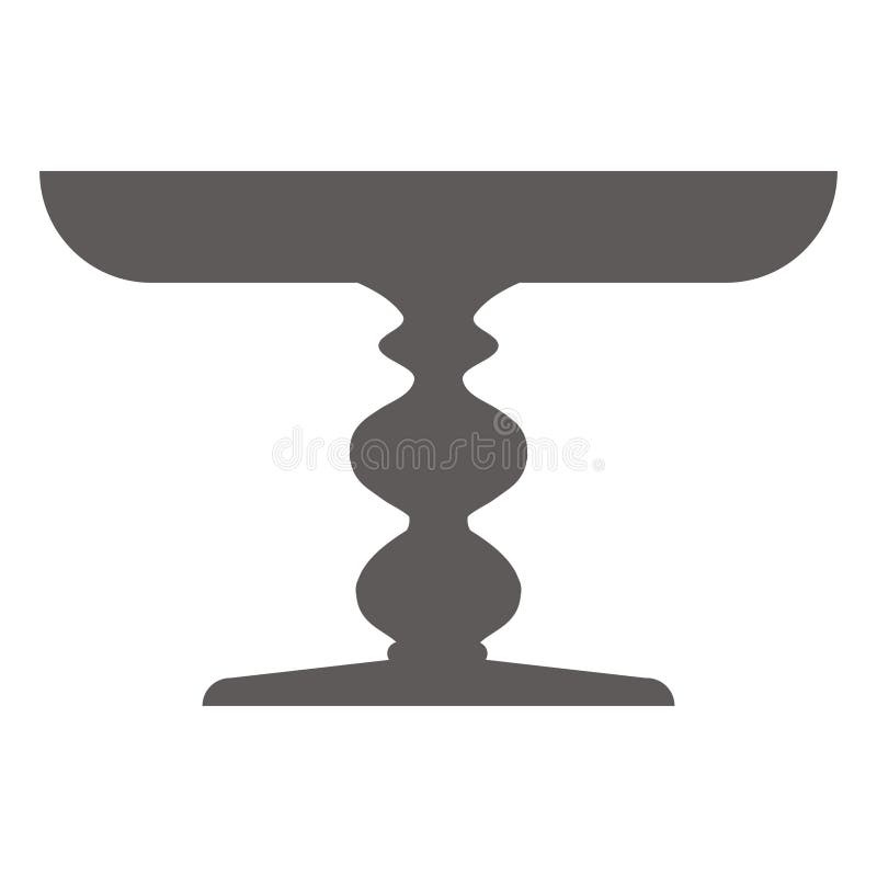 Cake Stand in Flat Icon Style. Empty Tray for Fruit and Desserts. Vector Silhouette Stock Vector