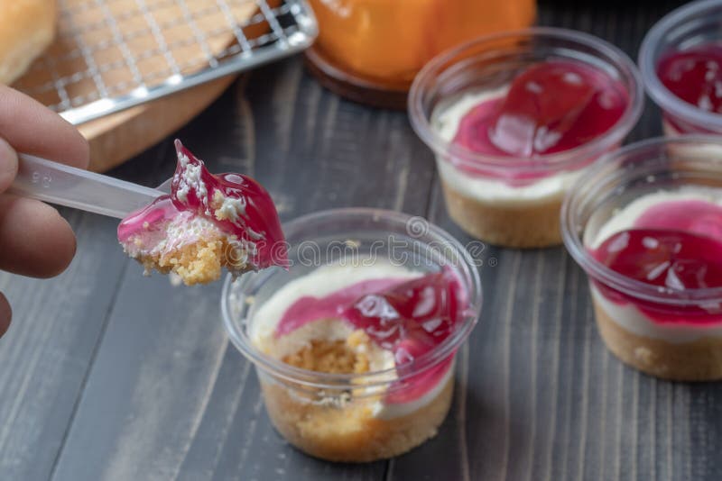 Cake with strawberry jelly stock photo. Image of birthday 145465058