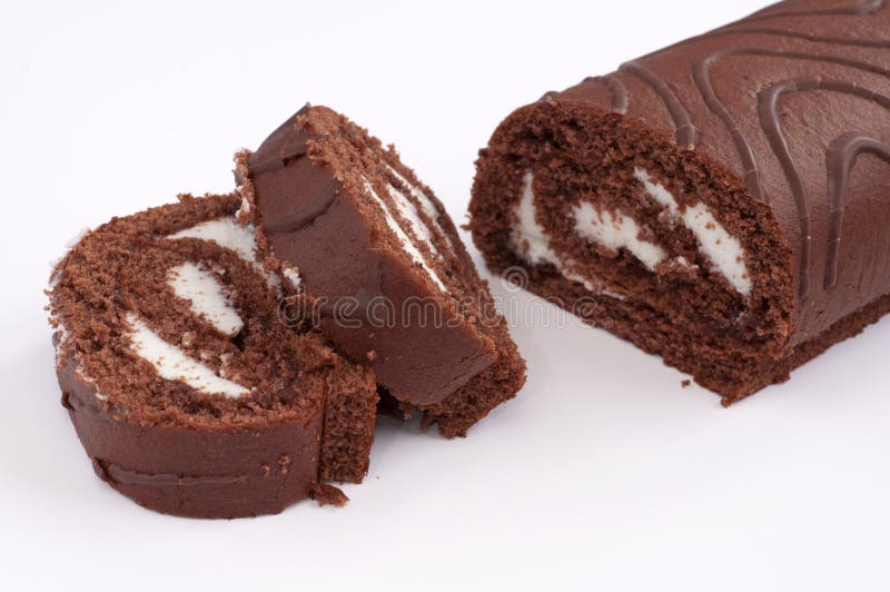 Cake swiss roll royalty free stock image