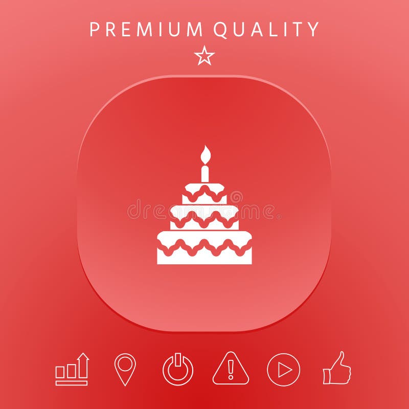 Cake symbol icon stock vector. Illustration of concept 115292938