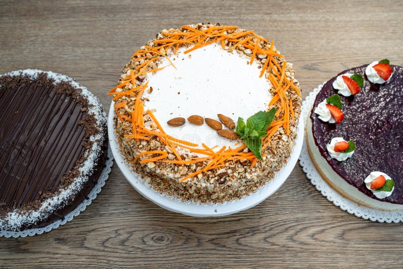 Cake Variations Ready for Parties and Celebrations Stock Photo Image