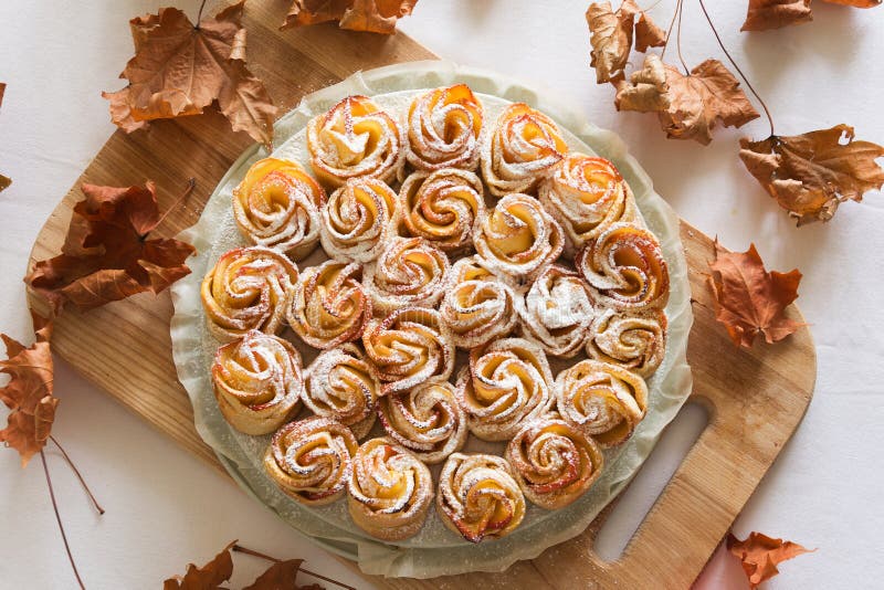 Cakes Apple Roses stock image. Image of pastry, cakes 60149193