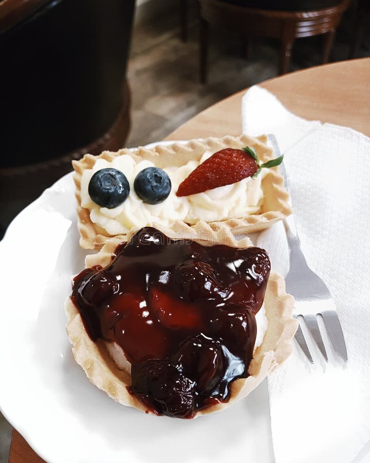 Cakes in cafe stock photo. Image of shop, cakes, cherry 95970314