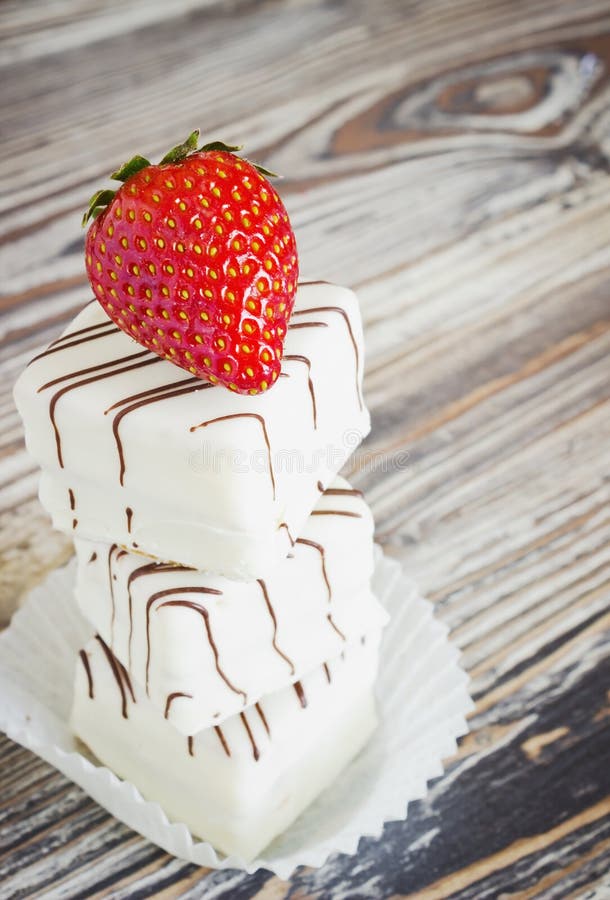 Cakes Covered with White Chocolate Stock Image Image of sweet, ripe 40716057