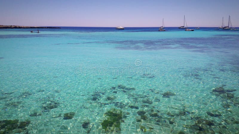 Cala Azzurra Bay, Favignana Stock Photo - Image of beach, islands ...