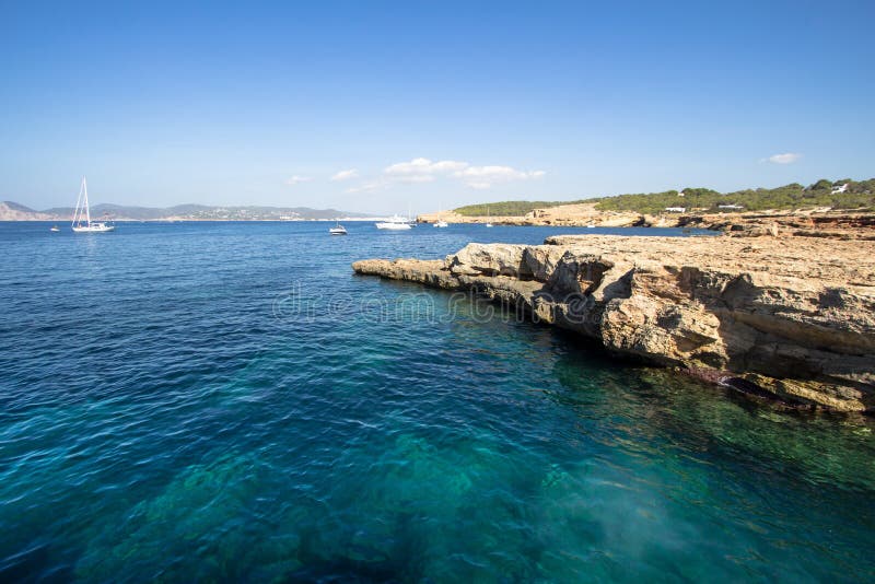 Cala Bassa, Ibiza, Spain stock image. Image of paradise - 112220657