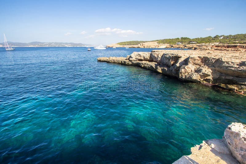 Cala Bassa, Ibiza, Spain stock image. Image of paradise - 112220657
