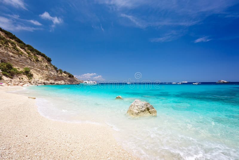 Cala Biriola on a clear summer day. Sardinia, Italy stock photography Cala Biriola on a clear summer day. Sardinia, Italy stock photography