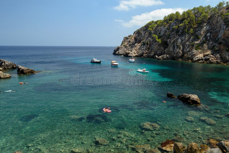 Cala D en Serra, Ibiza, Spanien fotografering för bildbyråer Cala D en Serra, Ibiza, Spanien fotografering för bildbyråer