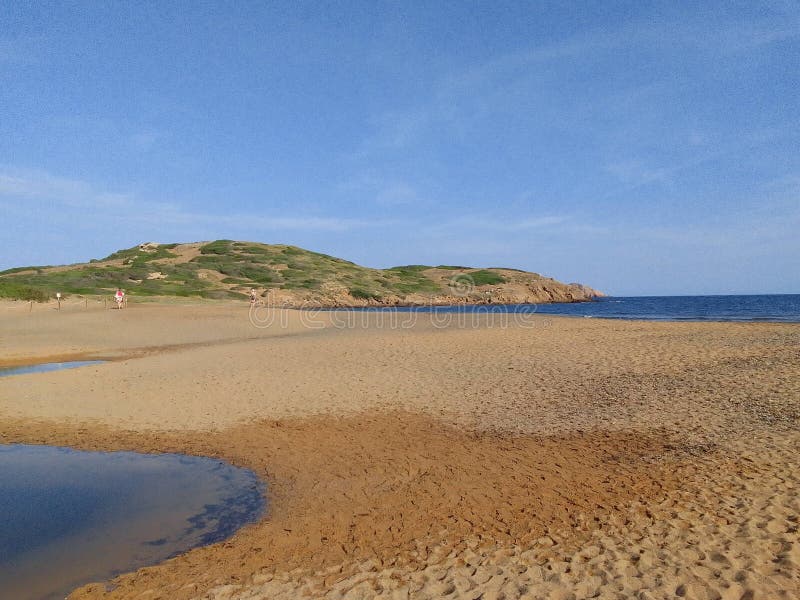 Cala pregonda stranden menorca balearic ö i medeliterreanhavet fotografering för bildbyråer