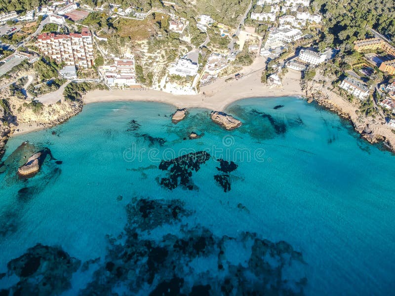 Beach. Cala De Bou Beach, Stock Photo Image of salada