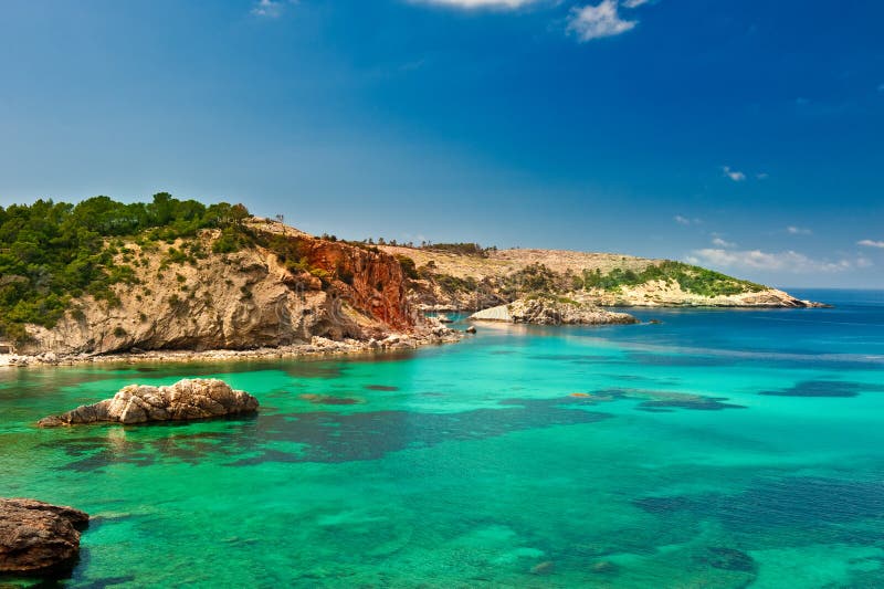 Cala Xarraca, Ibiza España fotografía de archivo libre de regalías Cala Xarraca, Ibiza España fotografía de archivo libre de regalías