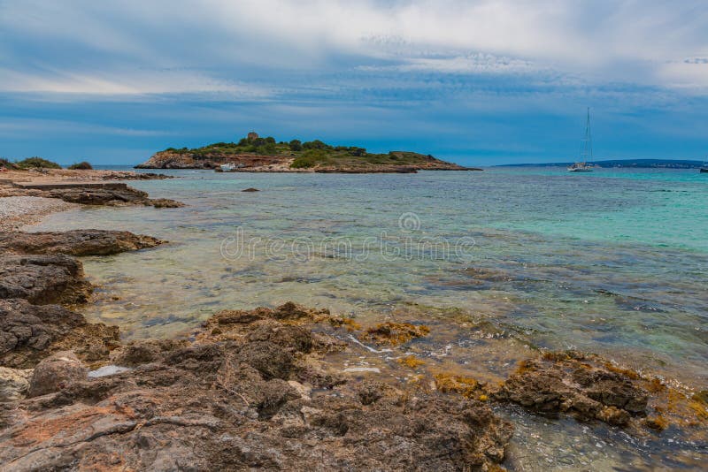 Cala Xinxell at Illetes stock photo. Image of tourism - 181651260