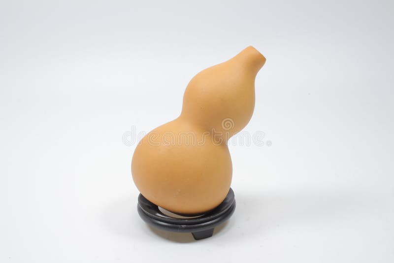 A Calabash Gourd Fruit or Dried Bottle Gourd Isolated Stock Photo