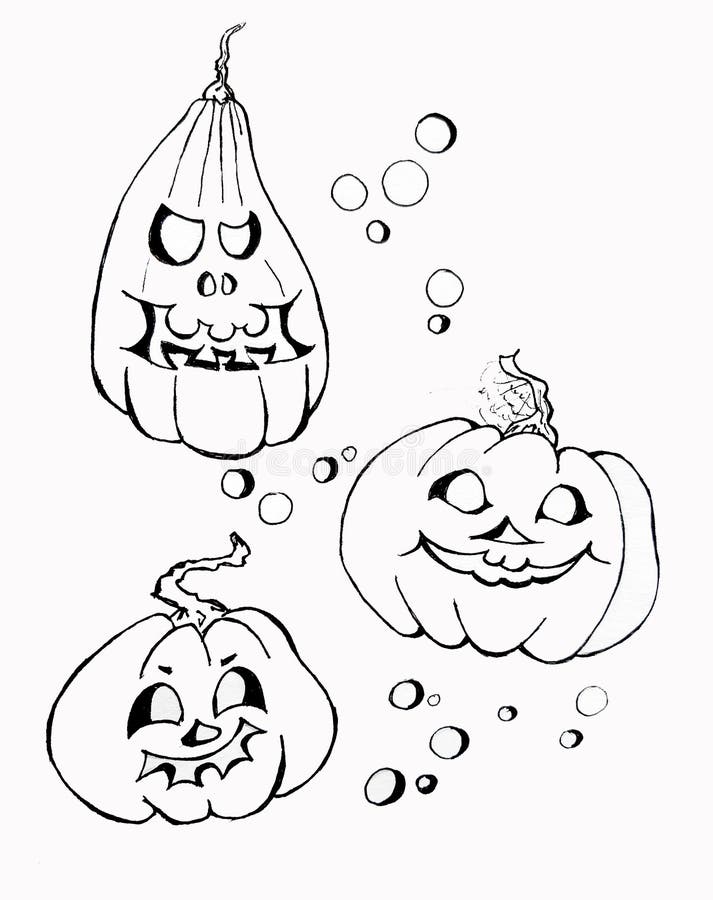 3 Calabazas De Halloween, Dibujo a Lápiz Stock de ilustración - Ilustración de humor, horror: 162111749 3 Calabazas De Halloween, Dibujo a Lápiz Stock de ilustración - Ilustración de humor, horror: 162111749