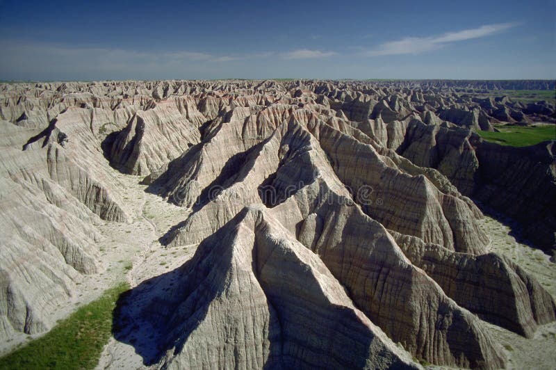 Calanchi del Dakota del Sud, aerei fotografie stock libere da diritti Calanchi del Dakota del Sud, aerei fotografie stock libere da diritti