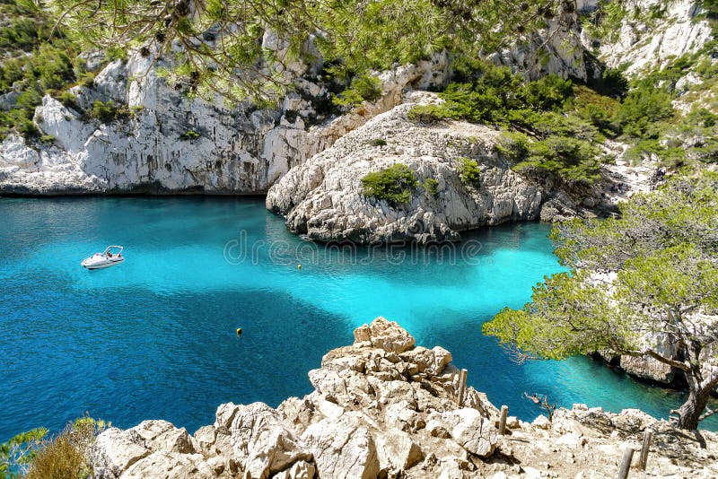 Calanque de Sugiton, DES nacional Calanques de Parc fotos de archivo Calanque de Sugiton, DES nacional Calanques de Parc fotos de archivo