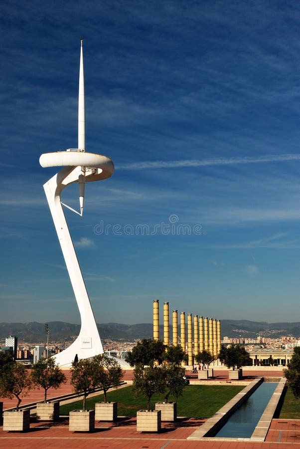 Calatrava Tower - Barcelona Editorial Image - Image of city, games ...