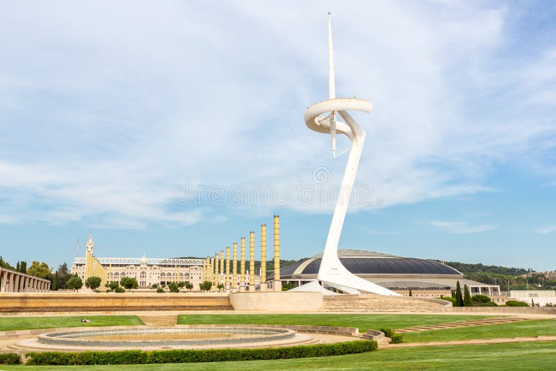 Calatrava wierza, Barcelona zdjęcie royalty free Calatrava wierza, Barcelona zdjęcie royalty free