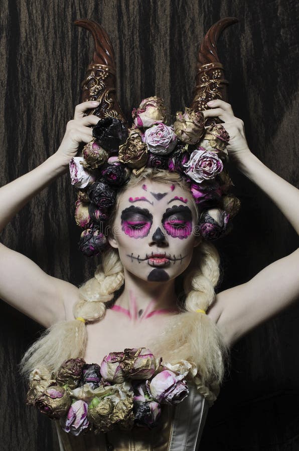 dia de los muertos skull girl dia de los muertos skull girl