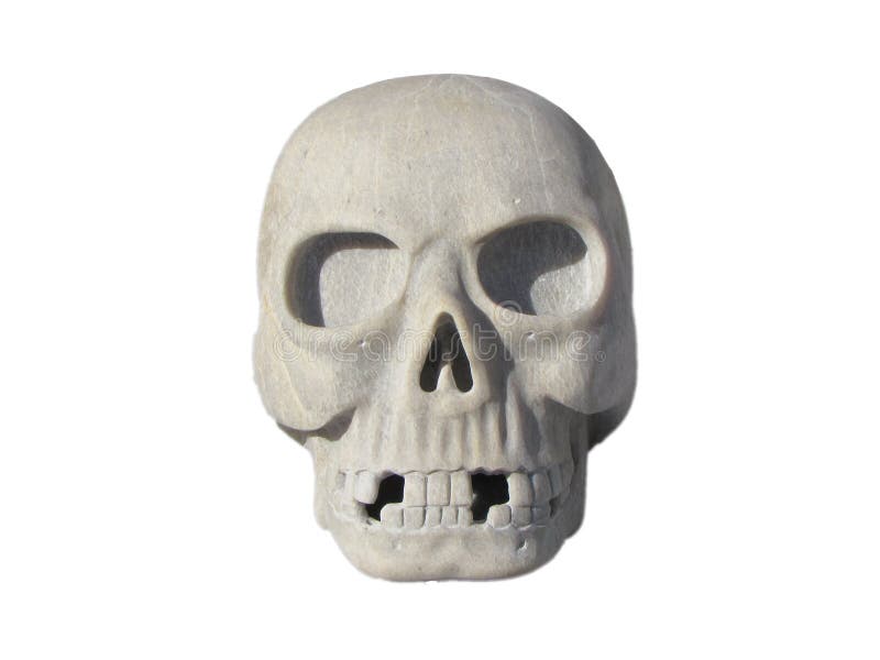 Calavera humana tallada en piedra fotografía de archivo libre de regalías Calavera humana tallada en piedra fotografía de archivo libre de regalías