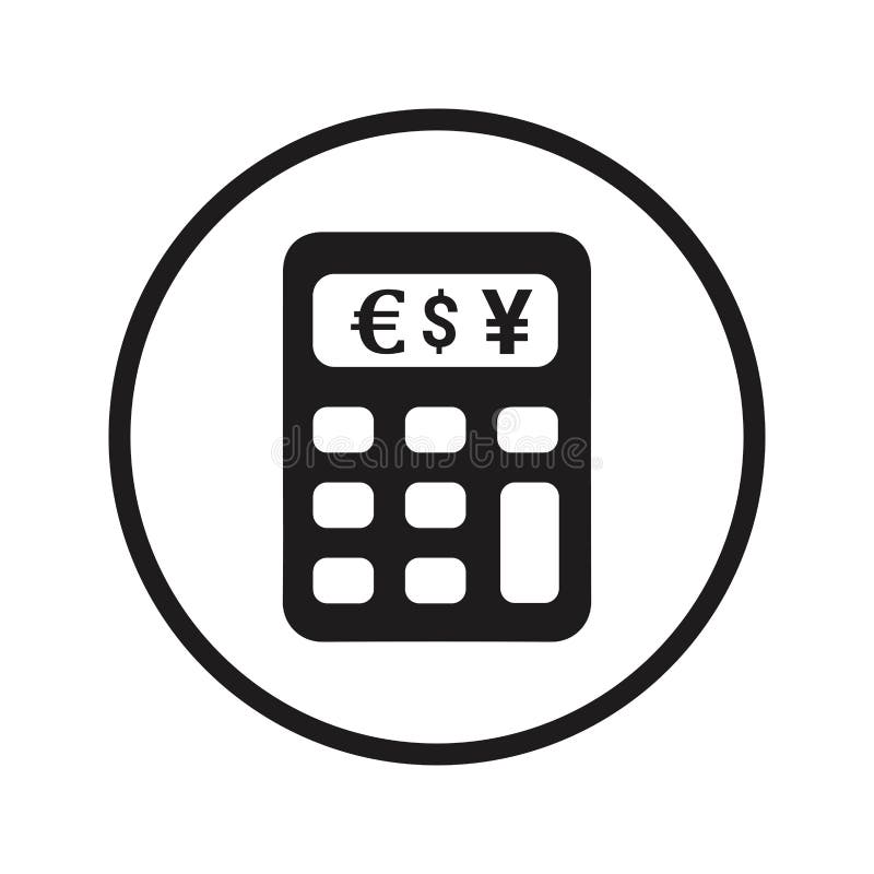 Calc Calculation Calculator Icon. Vector Design Isolated on a