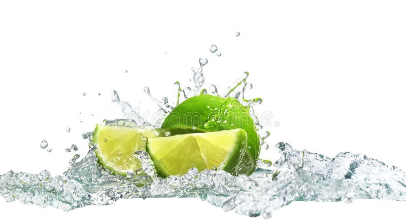 Calce ed acqua fotografia stock Calce ed acqua fotografia stock