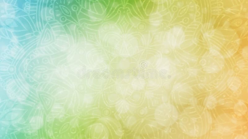 Calce morbida gialla verde e arancione di bokech con mandala fotografia stock
