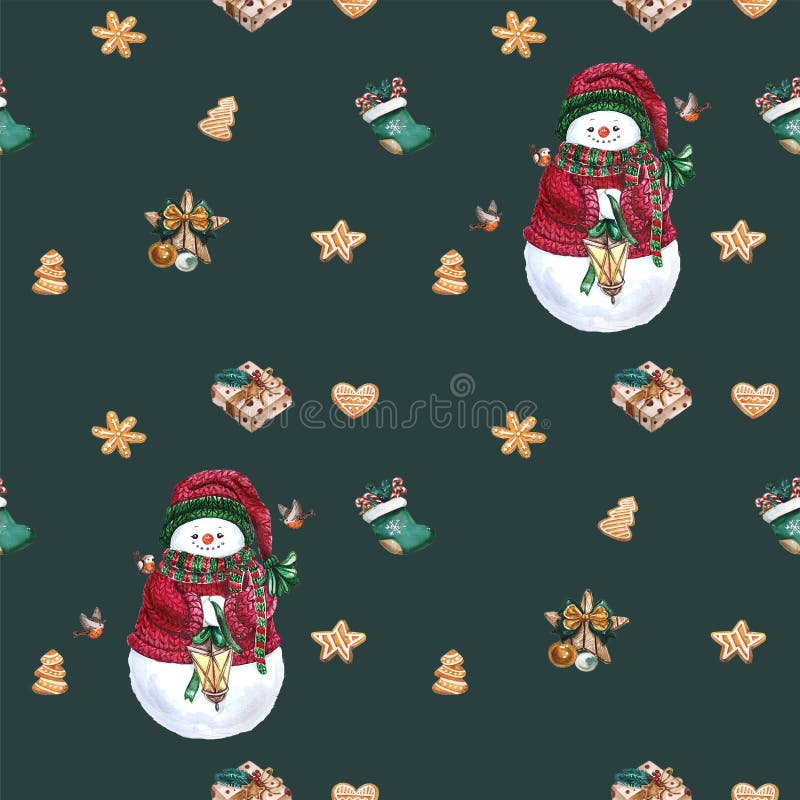 Calcetines de la Navidad, galletas del pan de jengibre, ramas de árbol de navidad, muñeco de nieve, canela, bastón de caramelo, l ilustración del vector Calcetines de la Navidad, galletas del pan de jengibre, ramas de árbol de navidad, muñeco de nieve, canela, bastón de caramelo, l ilustración del vector
