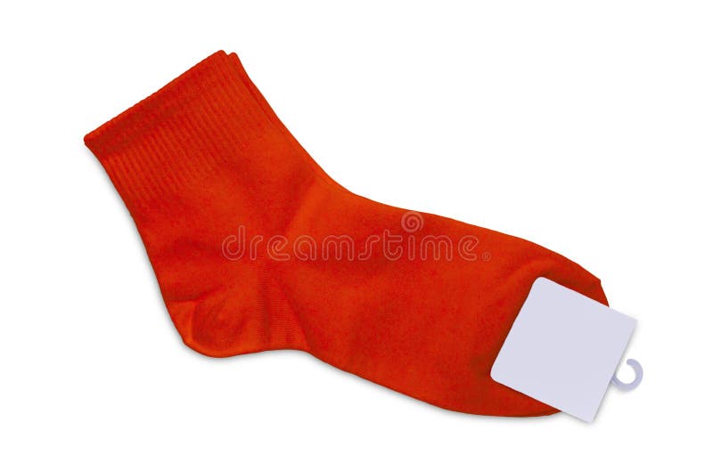 Blank socks red color on the white background. Blank socks red color on the white background