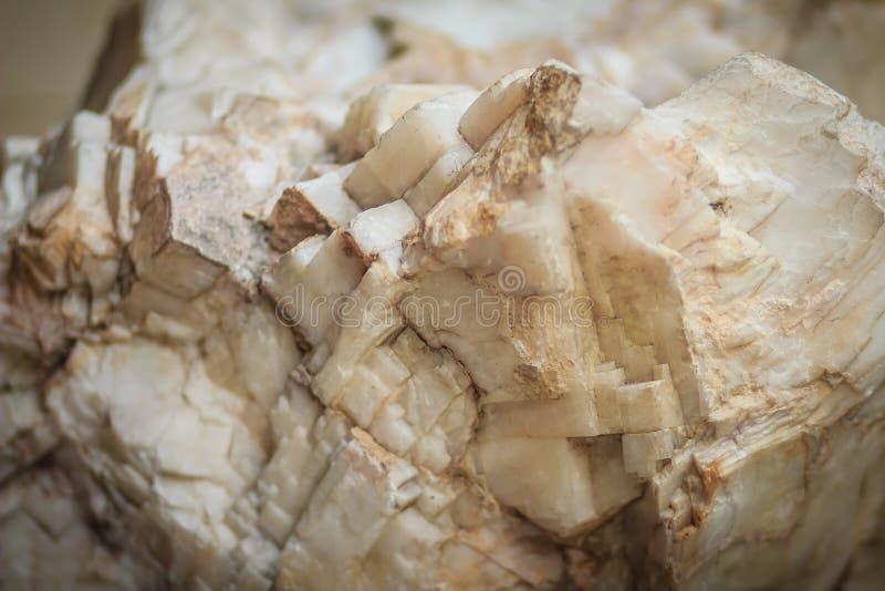 Calcite ore in the limestone quarry from mining and quarrying in