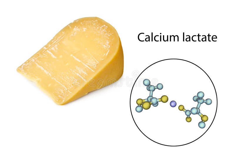 Calcium Lactate Crystals on Cheese Surface Stock Illustration