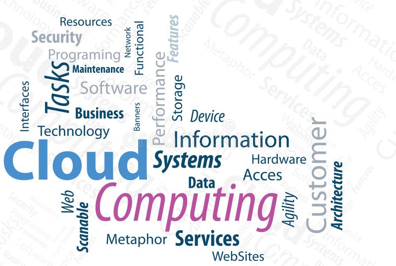 Calcul de tip cloud stock illustration