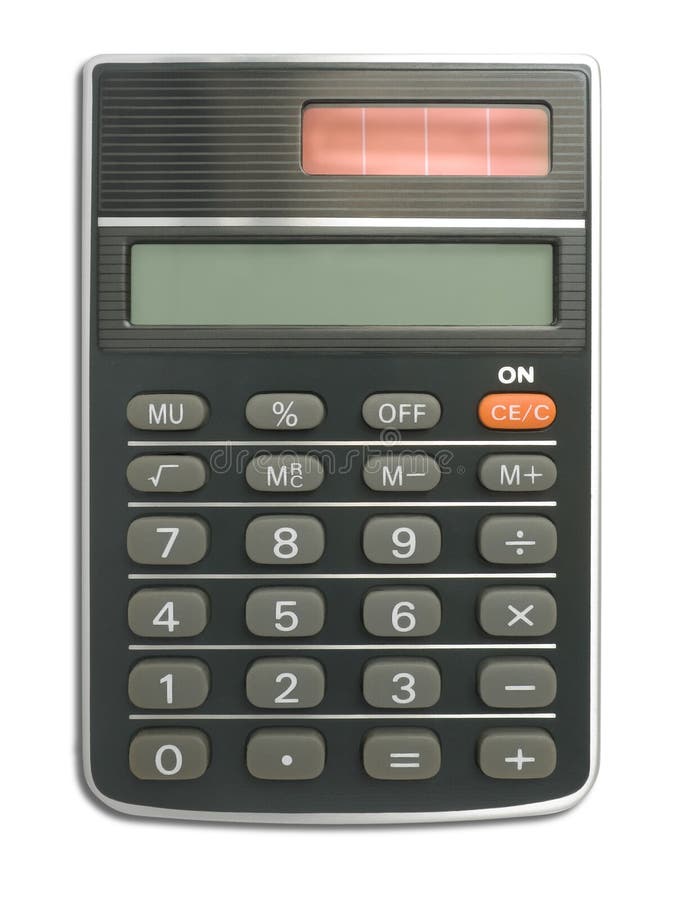 Calculadora (primeiro plano) imagem de stock royalty free