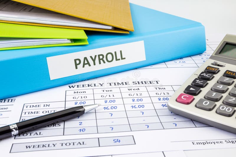 Calculate payroll for employee royalty free stock photos