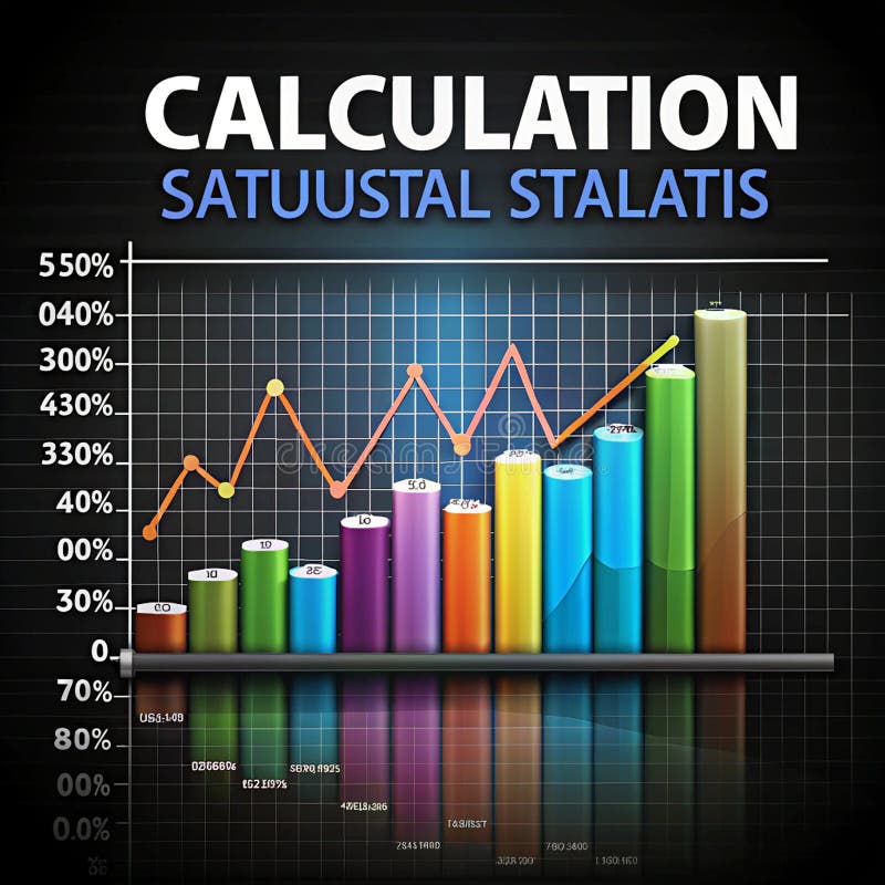 Calculation and Statistics Graph with Bar Charts and Data Analysis ...
