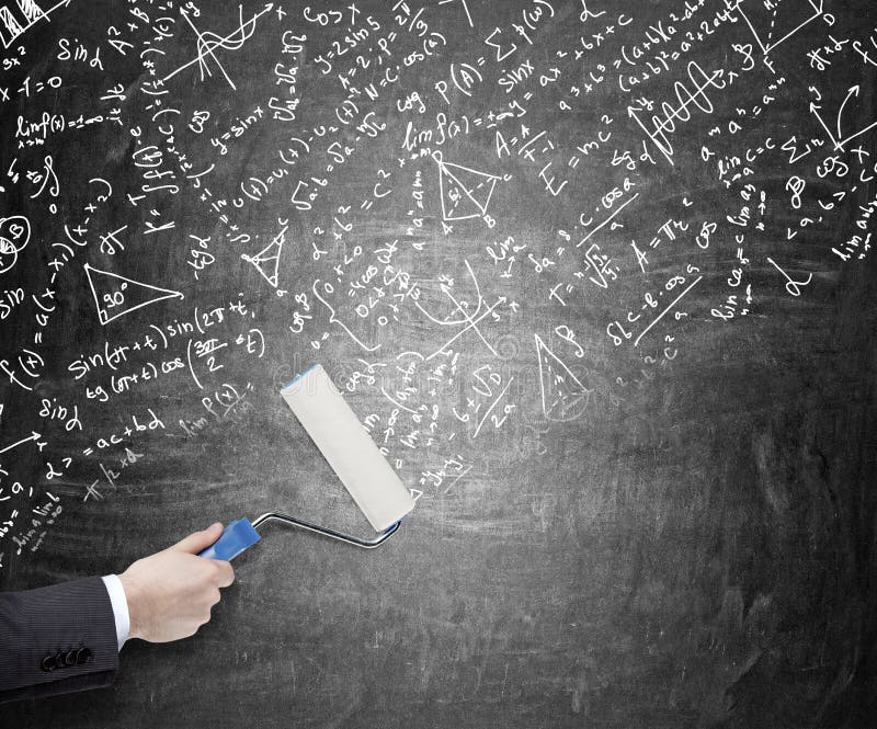 Calculations on the blackboard stock images Calculations on the blackboard stock images