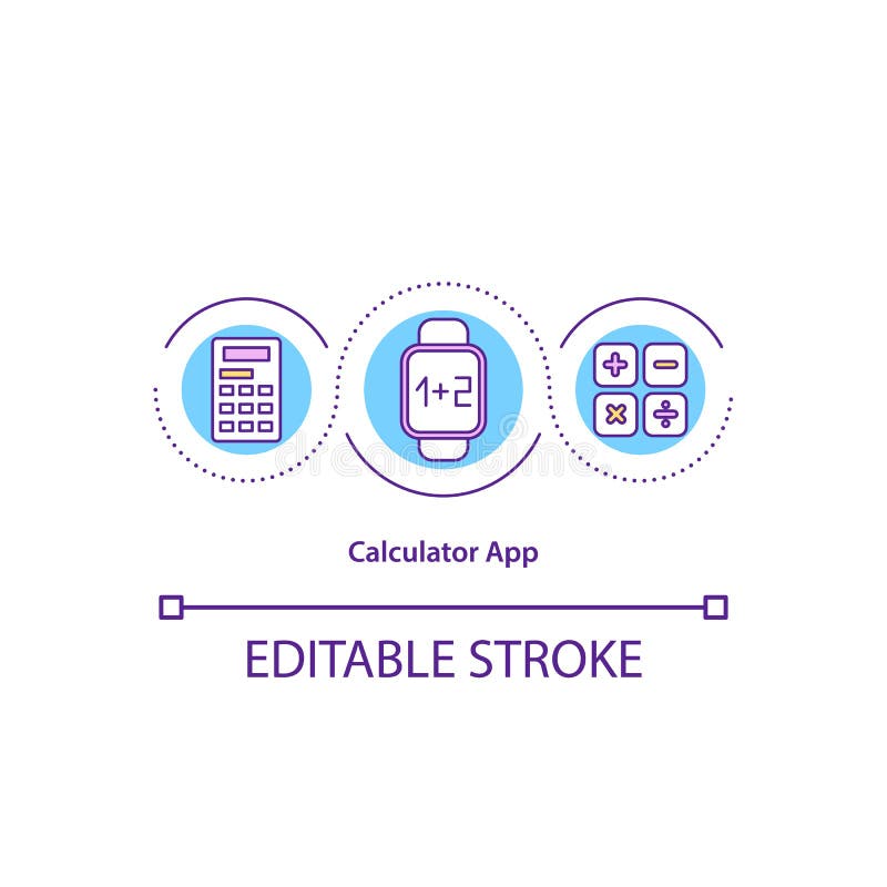 Calculator app concept icon vector illustration