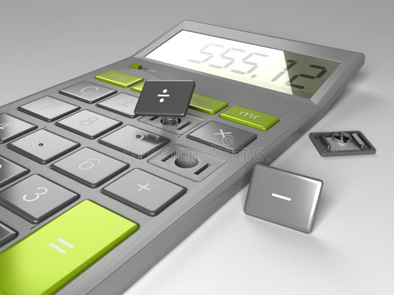 Broken calculator stock illustration. Illustration of competition 1470737