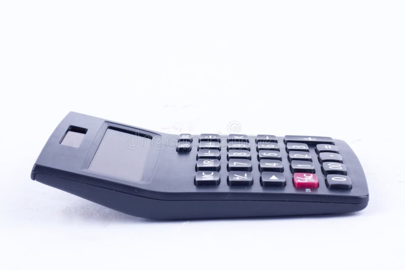 Calculator for calculating the numbers accounting accountancy business calculation on white background side view royalty free stock photography Calculator for calculating the numbers accounting accountancy business calculation on white background side view royalty free stock photography