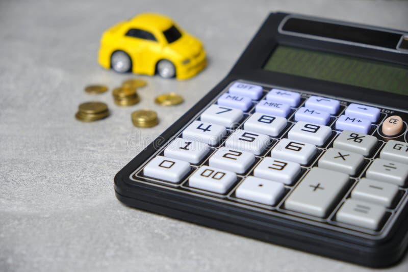 Calculator, Coins and Car, Concept Buying Car. Stock Image Image of