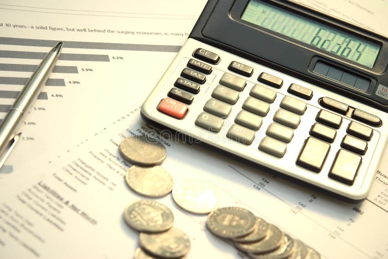 Calculator and documents royalty free stock photos Calculator and documents royalty free stock photos