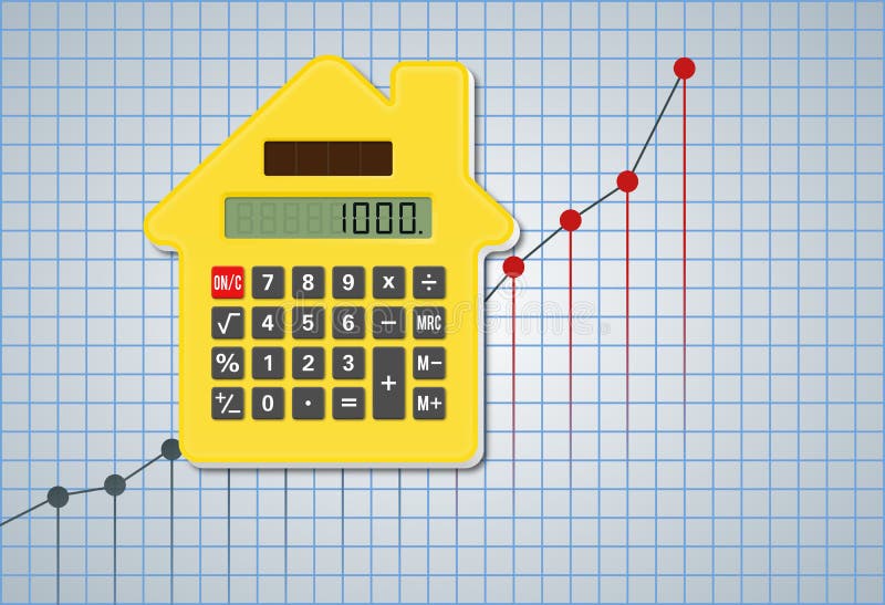 Calculator House, Power Consumption Chart Stock Photo Image of