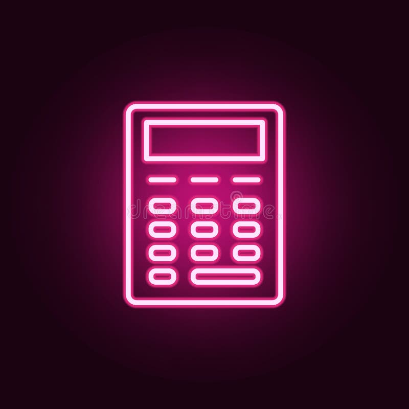 Calculator Icon Elements Of Web In Neon Style Icons Simple Icon For Websites Web Design Mobile App Info Graphics Stock Illustration Illustration Of Display Accounting 134638513