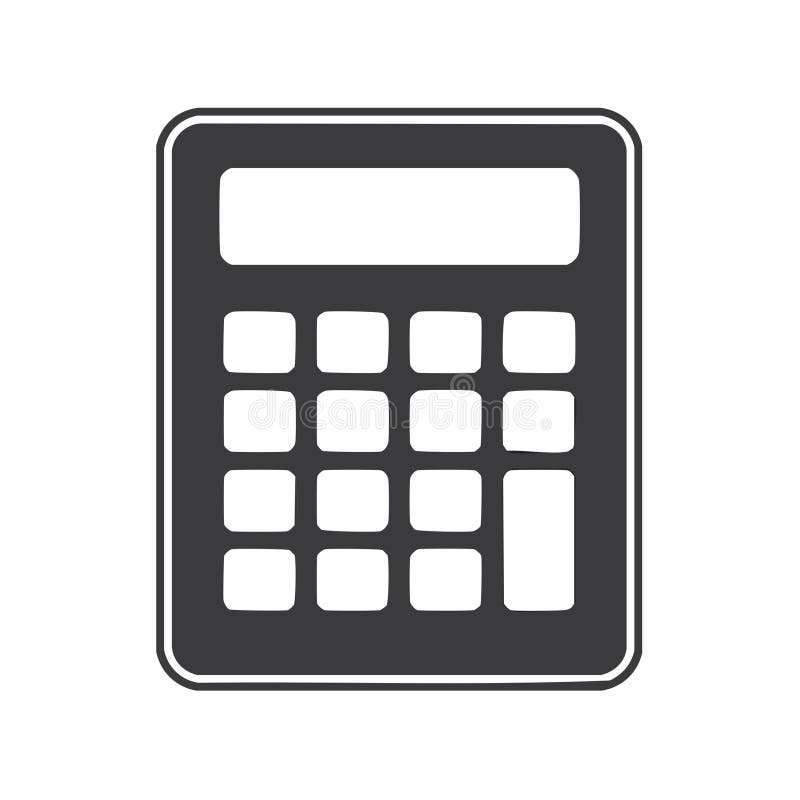 Calculator Icon with Keys for Financial Calculations and Accounting Processes in Graphic Design Projects, vector illustration. Accounting processes vectors