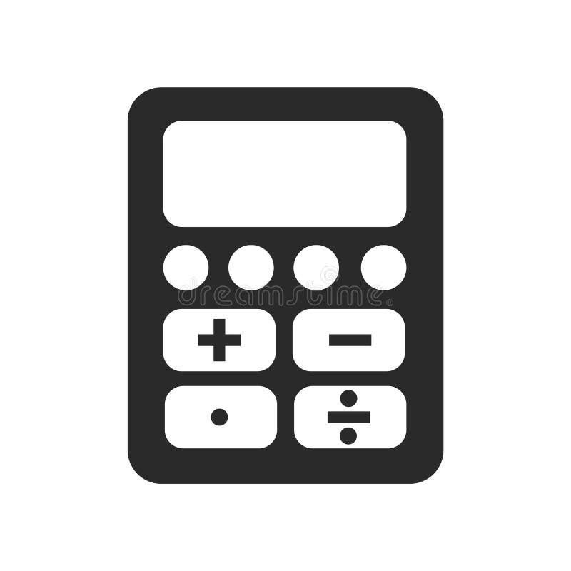 Calculator Icon Vector Isolated On White Background, Logo Concept Of